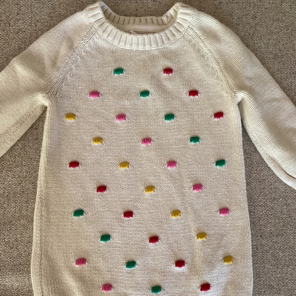 Gap sweater dress with Pom poms 2t